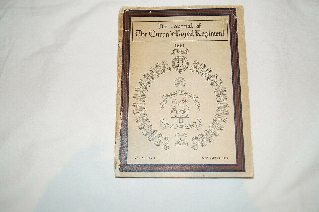 British Army Journal Queens Royal Regiment November 1933 Reference Book