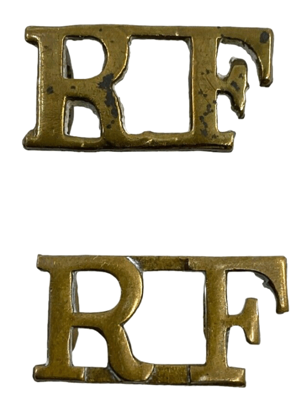 WW1 British BEF Royal Fusiliers Shoulder Insignia Pair
