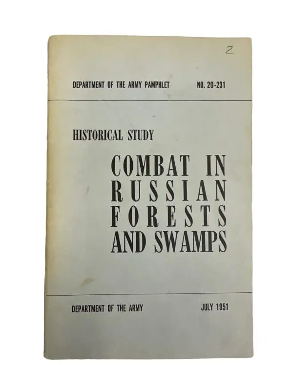 WW2 German Historical Study Combat in Russian Forests and Swamps Softcover Reference Book