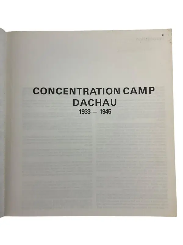 WW2 German Concentration Camp Dachau 1933-1945 Softcover Reference Book