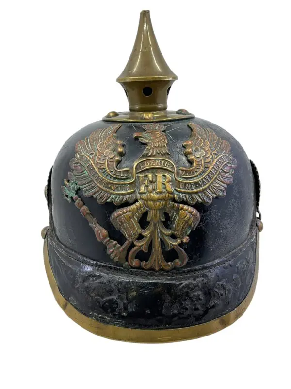 WW1 Imperial German M95 Prussian Pickelhaube Helmet 24th Infantry 1913 Dated