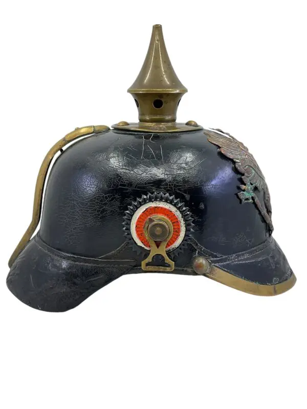 WW1 Imperial German M95 Prussian Pickelhaube Helmet 24th Infantry 1913 Dated