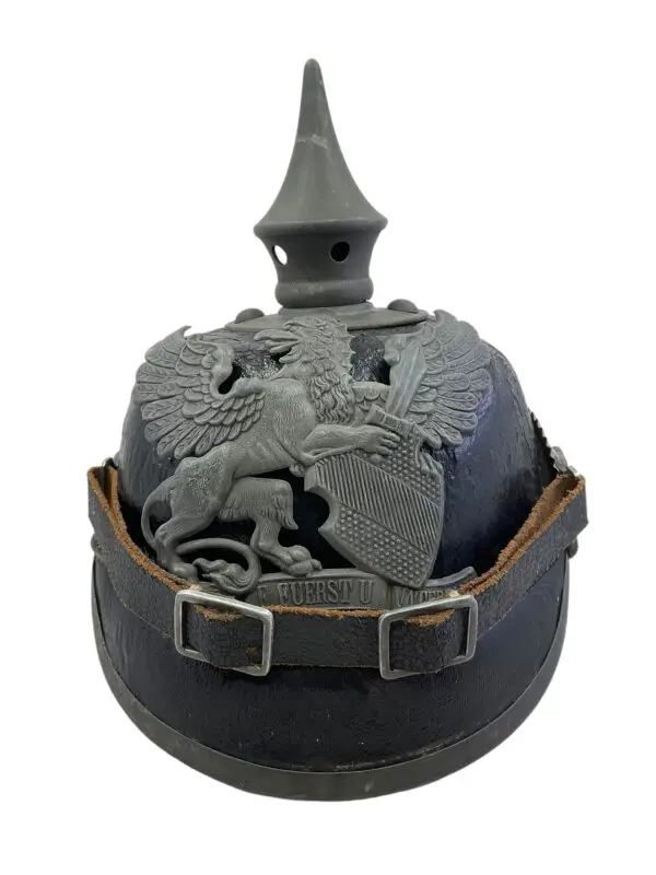 WW1 Imperial German Baden Pickelhaube M15 Spiked Helmet IR 170