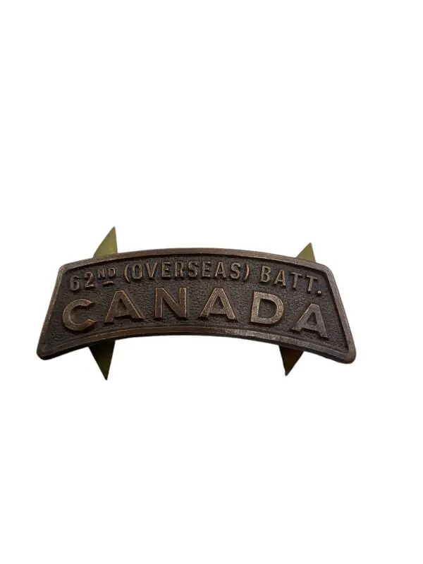 WW1 Canadian CEF 62nd Battalion Shoulder Title Insignia Single