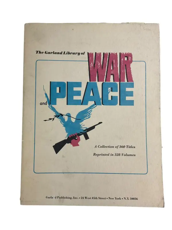 US Canadian Pre WW1 to WW2 Garland Library War & Peace 360 titles Reference Book