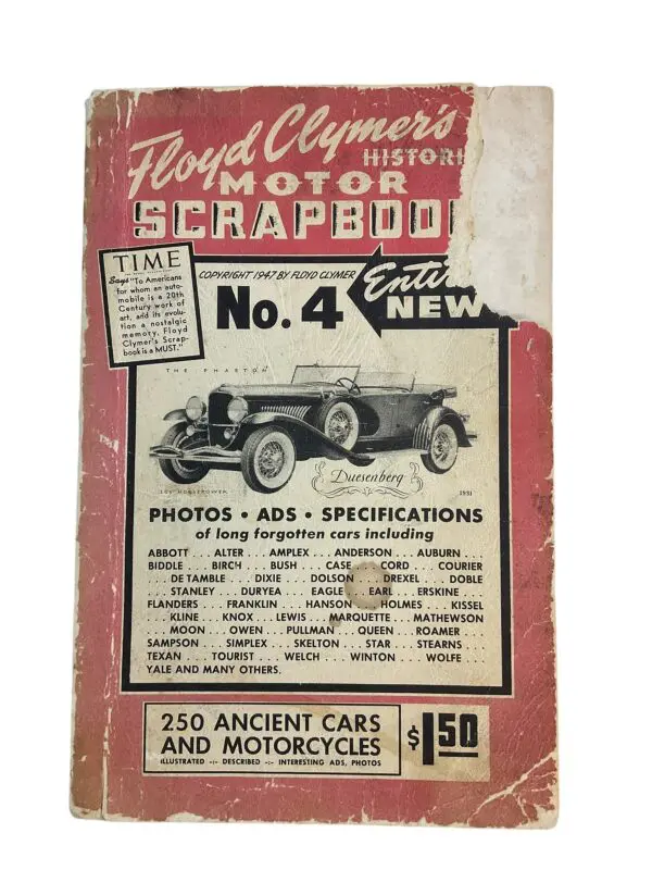 Floyd Clymers Historical Motor Scrapbook Number 4 Softcover Reference Book