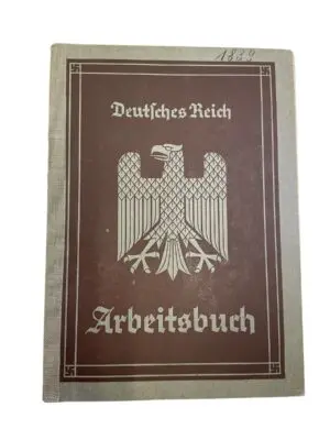 WW2 German Arbeitsbuch Employment Record Book - Osberghaus