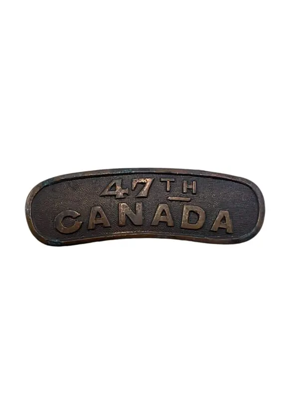 WW1 Canadian CEF 47th Battalion Shoulder Title Insignia Single