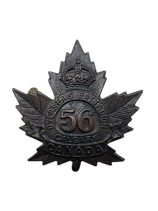 WW1 Canadian CEF 56th Battalion Collar Insignia Single