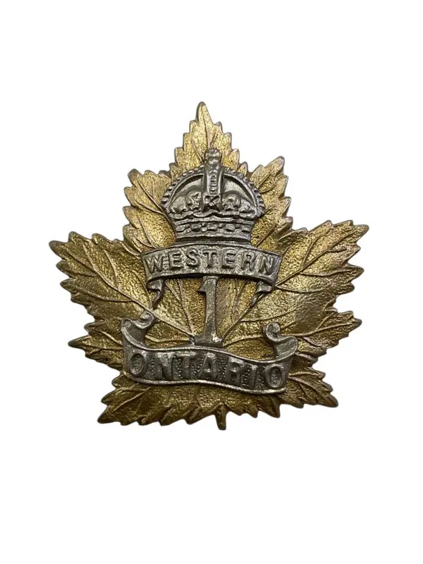 WW1 Canadian CEF 1st Battalion Western Ontario Cap Badge