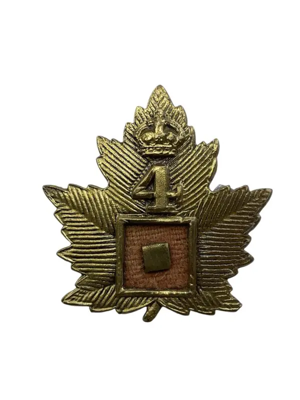 WW1 Canadian CEF 4th Railway Troops CRT Cap Badge