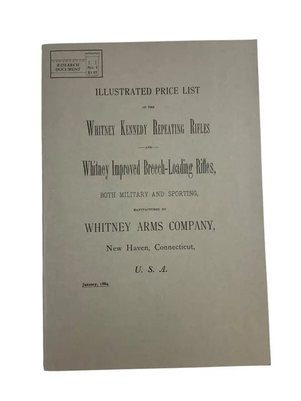 US Whitney Kennedy Repeating Rifles Breech Loading Rifles Reprint Reference Book