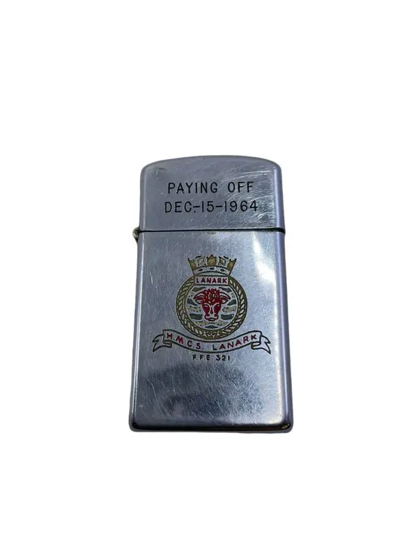 Canadian Navy RCN HMCS Lanark Paying Off 1964 Zippo Lighter