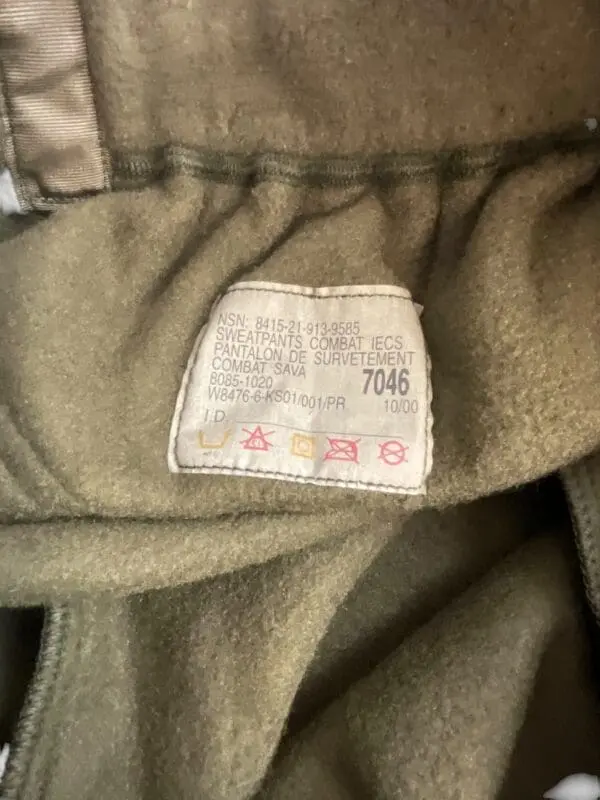 Canadian Forces Fleece Sweatpants IECS Size 7046 NEW