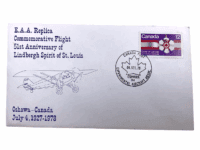 Canadian RCAF First Day Cover Stamp Order Of Canada 12c 51st Lindbergh Flight
