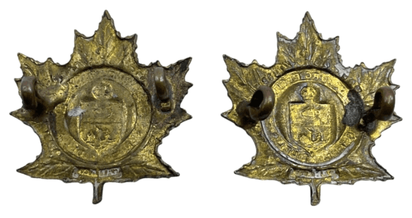 Canadian Militia Lunenburg Regiment Dragoons Collar Badge Insignia Pair