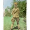 WW1 Canadian CEF Mounted Soldier Portrait Photograph Hand Coloured 3.5 x 6 Inch