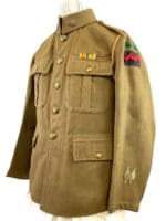 WW1 Canadian CEF 1st Brigade Garrison Artillery CGA 5 Button Khaki Tunic