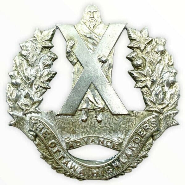 Pre WW2 Canadian Ottawa Highlanders Cap Badge