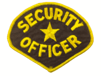 US Yellow Security Officer Police Patch