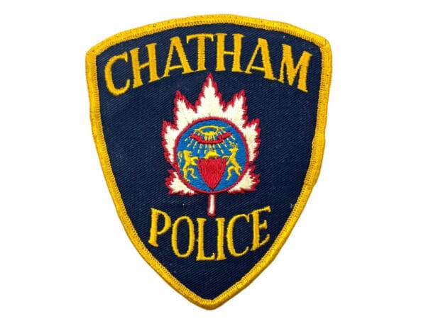 Canadian Chatham Ontario Gold Edge Police Patch