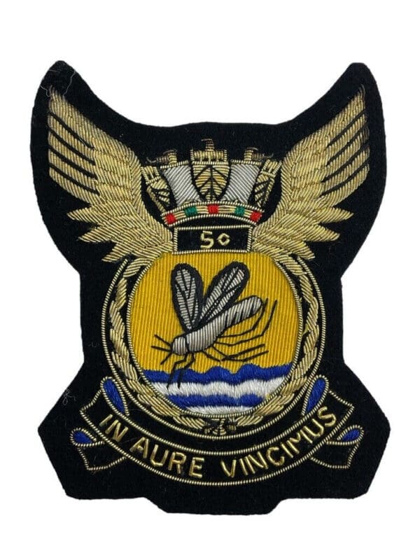 Canadian Forces Navy FAA Fleet Air Arm 50 Squadron Crest Patch Bullion Wire