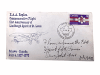 Canadian RCAF First Day Cover Stamp Spirit Of St Louis 51st Year Flight 1978