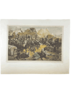Victorian British Famous Battles Afghanistan Colour Lithograph Print 10.5 x 7