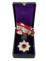 WW2 Japanese Order of the Rising Sun Neck Award in Case of Issue
