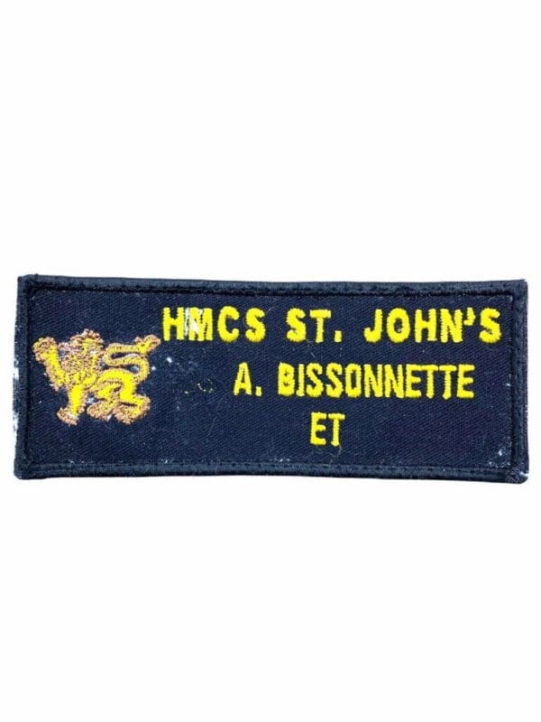 Canadian Navy RCN HMCS St Johns Nametag Insignia