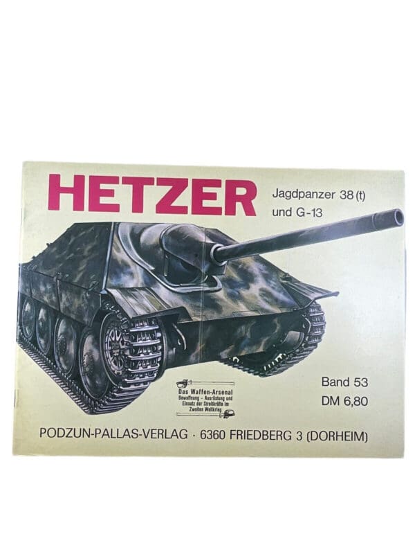 WW2 German Hetzer Tank GERMAN TEXT SC Reference Book