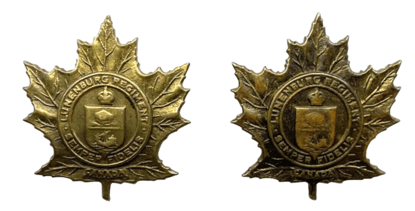 Canadian Militia Lunenburg Regiment Dragoons Collar Badge Insignia Pair