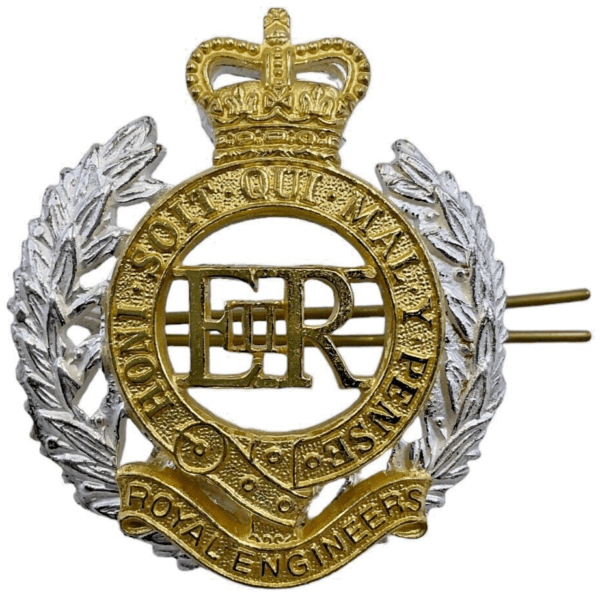 British Army Royal Engineers RE Officers Cap Badge