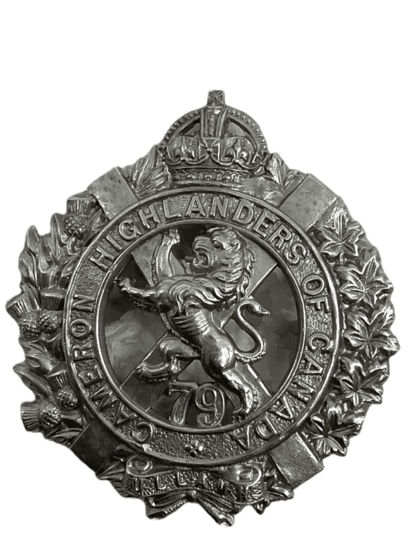 Canadian Militia Cameron Highlanders 79th Cap Badge