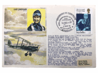 British RAF First Day Cover Stamp Amy Johnson Gravesend To Cape Town