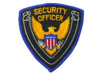US White Banner Security Officer Police Patch