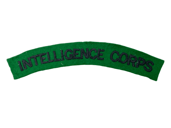 WW2 British Intelligence Corps Embroidered Shoulder Title SINGLE