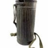 WW2 German Camouflage Cam Gas Mask Can Tin EMPTY - Image 2