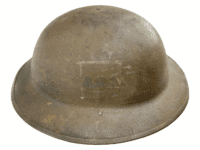 WW1 US AEF 80th Division Patch Painted Brodie Helmet 2