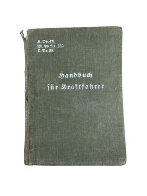 WW2 German Drivers Handbuch Soft Cover Reference Book