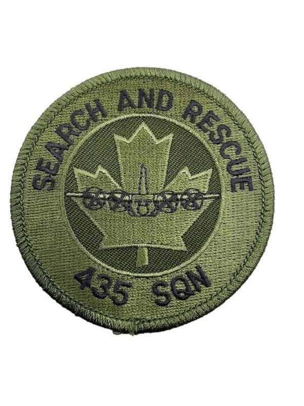 Canadian Forces RCAF 435 Squadron Search and Rescue OD Green Patch Crest