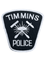 Canadian Timmins Ontario White Edge Police Patch