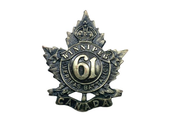 WW1 Canadian CEF 61st Battalion Collar Insignia Single