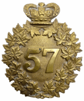 Victorian Canadian Militia 57th Peterborough Battalion Helmet Plate