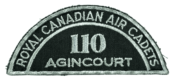 Royal Canadian Air Cadets 110 Squadron Agincourt Shoulder Title Insignia Single