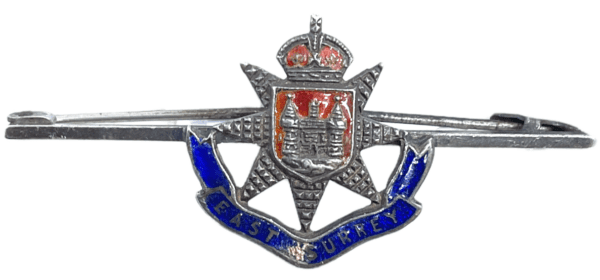 British East Surrey Regiment Enamel Sweetheart Tie Pin