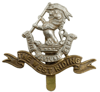 WW1 British BEF West Riding Regiment Cap Badge