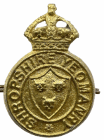 WW2 British Shropshire Yeomanry Sand Cast Cap Badge