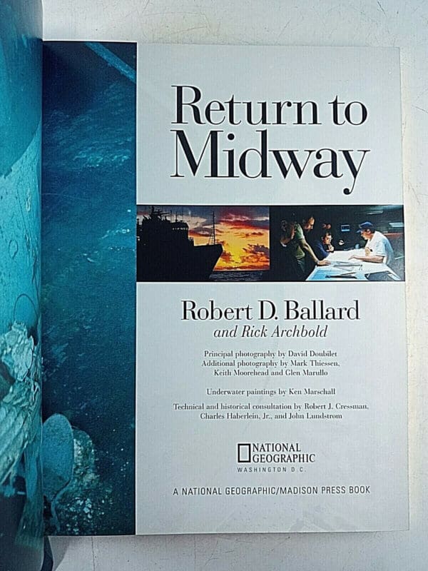 WW2 US USN Navy Return to Midway Ballard and Archbold Hardcover Reference Book