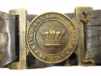 Victorian British Kings Own Light Infantry Militia Leather Cartridge Belt